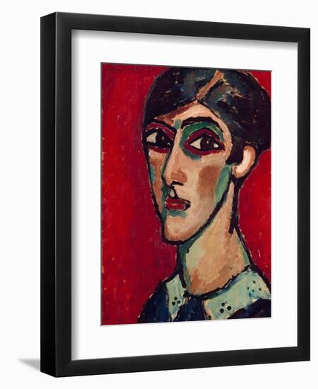 Elongated Head of a Woman in Brown-Red, 1913-Alexej Von Jawlensky-Framed Giclee Print