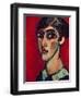 Elongated Head of a Woman in Brown-Red, 1913-Alexej Von Jawlensky-Framed Giclee Print