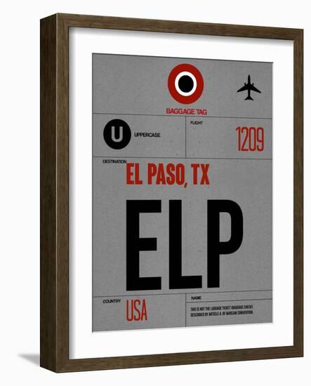 ELP El Paso Luggage Tag I-NaxArt-Framed Art Print