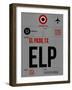 ELP El Paso Luggage Tag I-NaxArt-Framed Art Print