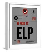 ELP El Paso Luggage Tag I-NaxArt-Framed Art Print