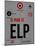 ELP El Paso Luggage Tag I-NaxArt-Mounted Art Print