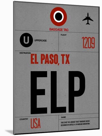 ELP El Paso Luggage Tag I-NaxArt-Mounted Art Print