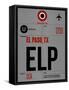 ELP El Paso Luggage Tag I-NaxArt-Framed Stretched Canvas