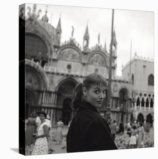 Elsa Martinelli at Piazza San Marco in Venice-null-Stretched Canvas