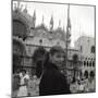 Elsa Martinelli at Piazza San Marco in Venice-null-Mounted Photographic Print