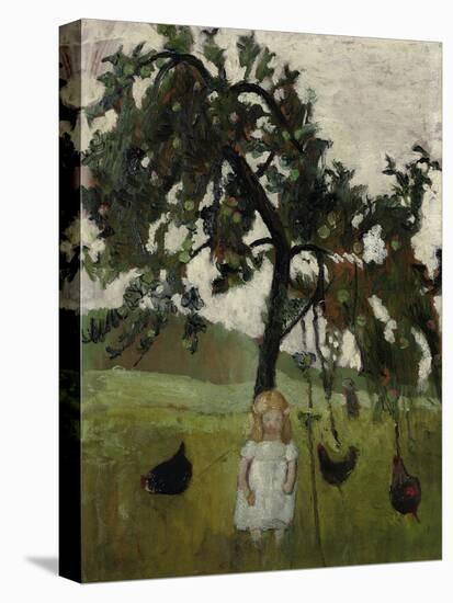 Elsbeth with chicken under an appletree. 1902-Paula Modersohn-Becker-Stretched Canvas