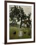 Elsbeth with chicken under an appletree. 1902-Paula Modersohn-Becker-Framed Giclee Print