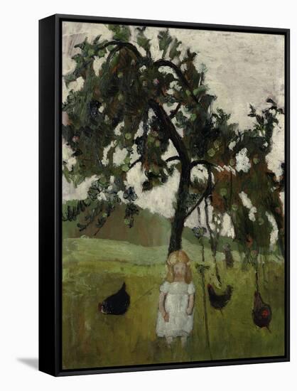 Elsbeth with chicken under an appletree. 1902-Paula Modersohn-Becker-Framed Stretched Canvas