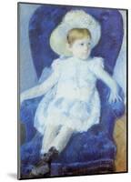 Elsie in a Blue Chair-Mary Cassatt-Mounted Giclee Print