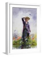 Elsie in the Garden-John Lidzey-Framed Giclee Print