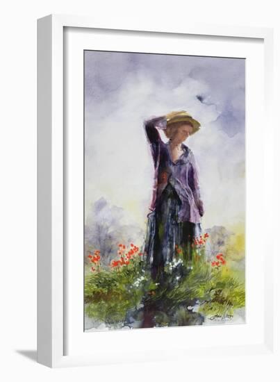 Elsie in the Garden-John Lidzey-Framed Giclee Print