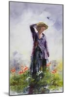 Elsie in the Garden-John Lidzey-Mounted Giclee Print