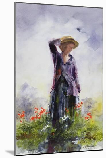 Elsie in the Garden-John Lidzey-Mounted Giclee Print