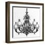 Elster Gas Lit Chandelier-null-Framed Art Print