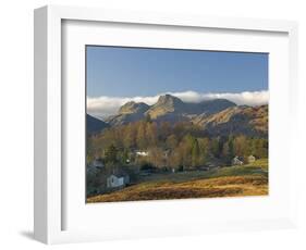 Elterwater Village with Langdale Pikes, Lake District National Park, Cumbria, England-James Emmerson-Framed Photographic Print