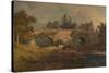 'Eltham Bridge, Kent', 19th century, (1935)-Henry Gastineau-Stretched Canvas