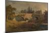 'Eltham Bridge, Kent', 19th century, (1935)-Henry Gastineau-Mounted Giclee Print