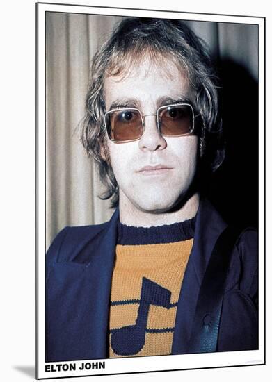 Elton John notable jumper-null-Mounted Poster