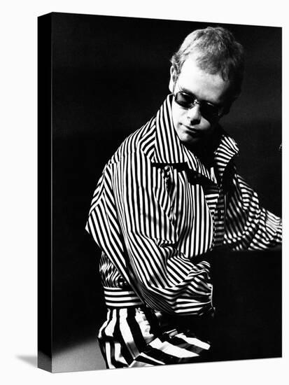 Elton John Playing Piano-null-Stretched Canvas