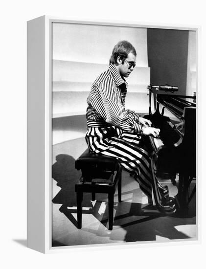 Elton John Playing Piano-null-Framed Stretched Canvas