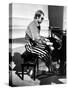 Elton John Playing Piano-null-Stretched Canvas