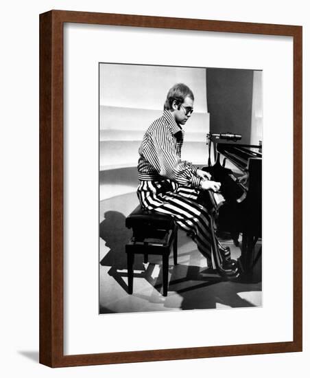 Elton John Playing Piano-null-Framed Photographic Print