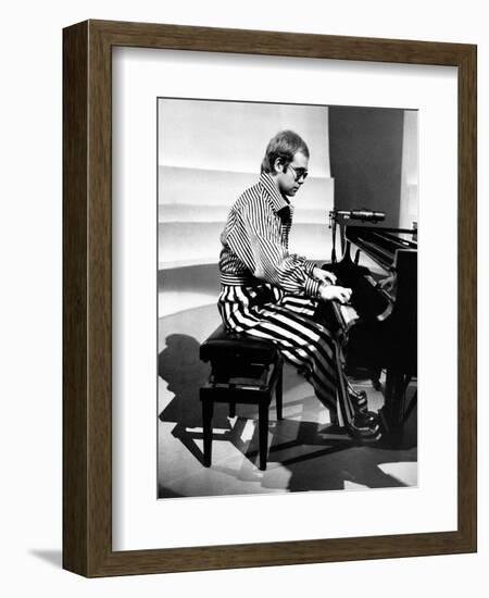 Elton John Playing Piano-null-Framed Photographic Print