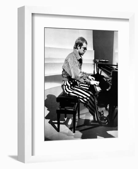 Elton John Playing Piano-null-Framed Photographic Print