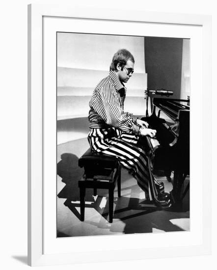 Elton John Playing Piano-null-Framed Photographic Print