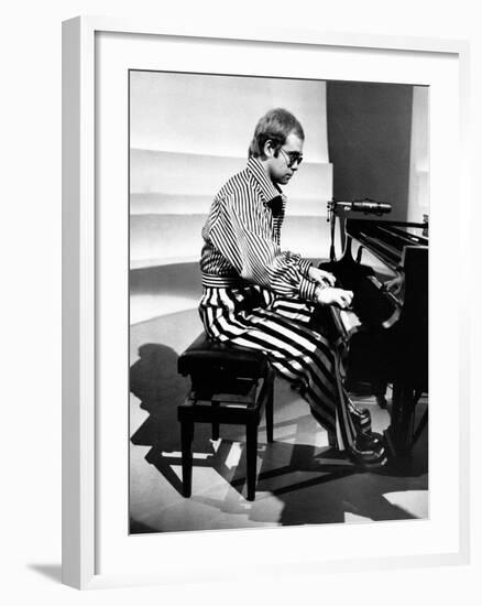 Elton John Playing Piano-null-Framed Photographic Print