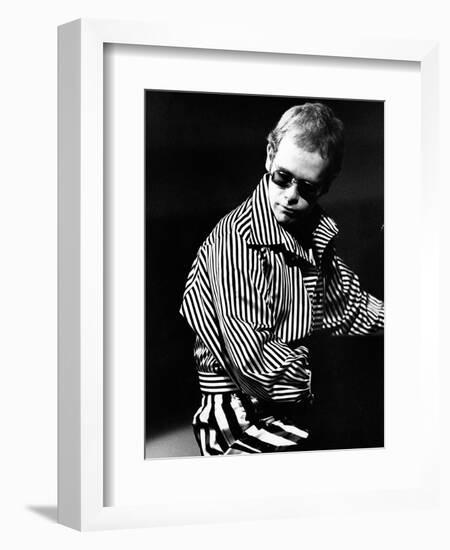 Elton John Playing Piano-null-Framed Photographic Print