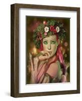 Elven Maid-Atelier Sommerland-Framed Art Print