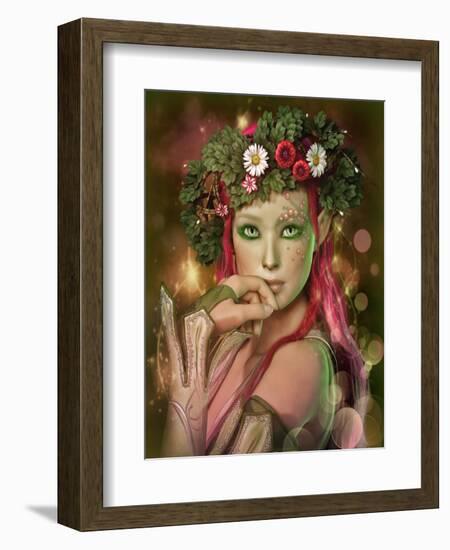 Elven Maid-Atelier Sommerland-Framed Art Print