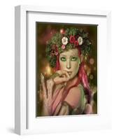 Elven Maid-Atelier Sommerland-Framed Art Print