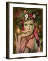 Elven Maid-Atelier Sommerland-Framed Art Print