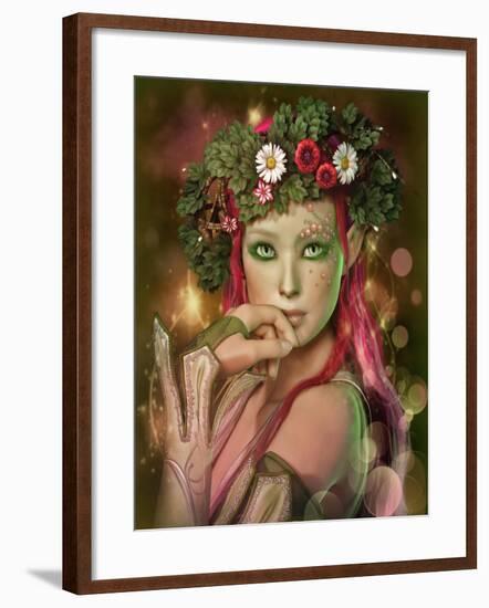 Elven Maid-Atelier Sommerland-Framed Art Print