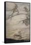 Elves and Mice-Arthur Rackham-Framed Stretched Canvas