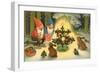 Elves at Christmas Tree-null-Framed Art Print