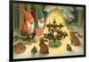 Elves at Christmas Tree-null-Framed Art Print