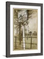 Elves Change Sign-Arthur Rackham-Framed Art Print