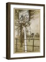 Elves Change Sign-Arthur Rackham-Framed Art Print