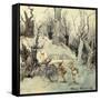 Elves in a Wood, 1908-Arthur Rackham-Framed Stretched Canvas