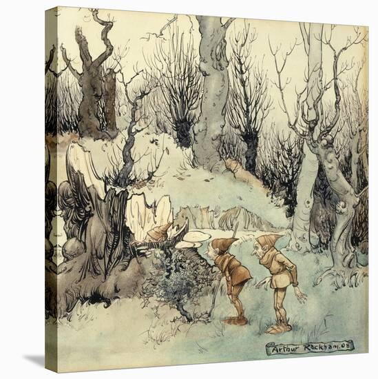 Elves in a Wood, 1908-Arthur Rackham-Stretched Canvas