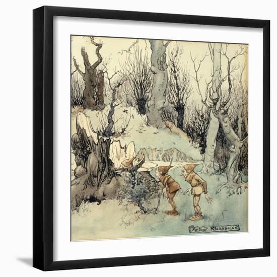 Elves in a Wood, 1908-Arthur Rackham-Framed Giclee Print