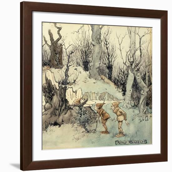 Elves in a Wood, 1908-Arthur Rackham-Framed Giclee Print