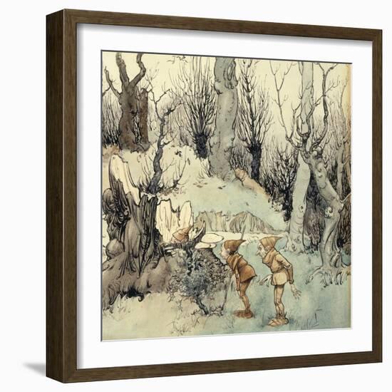 Elves in a Wood-Arthur Rackham-Framed Giclee Print