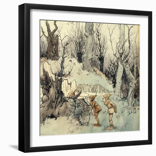 Elves in a Wood-Arthur Rackham-Framed Giclee Print