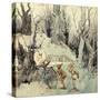 Elves in a Wood-Arthur Rackham-Stretched Canvas