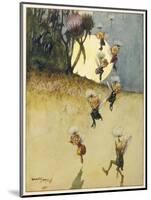 Elves Parachuting with the Aid of Thistledown-Ernest Aris-Mounted Art Print